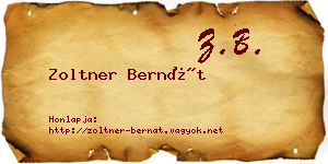 Zoltner Bernát névjegykártya